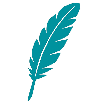 Türkise Feder, Symbol für Erinnerung die bleibt